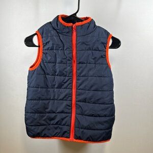 Gymboree Winter Vest. Size Medium 7/8. Navy & Orange.